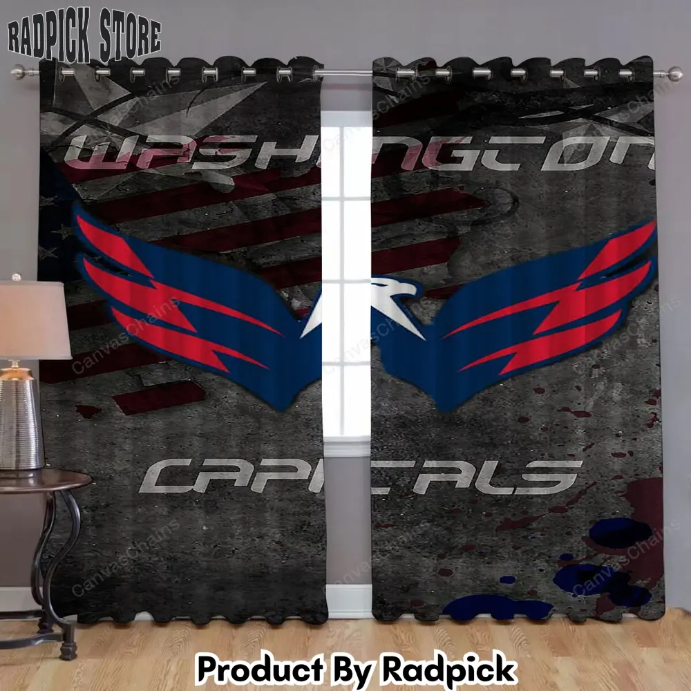 Radpick washington capitals window curtains hokey hoquei nhl2001 curtains living room curtains for window rp852114